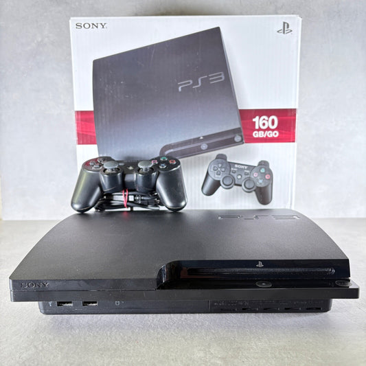PLAYSTATION 3 SLIM PS3 CONSOLE 160GB Completa Di Tutto + Controller