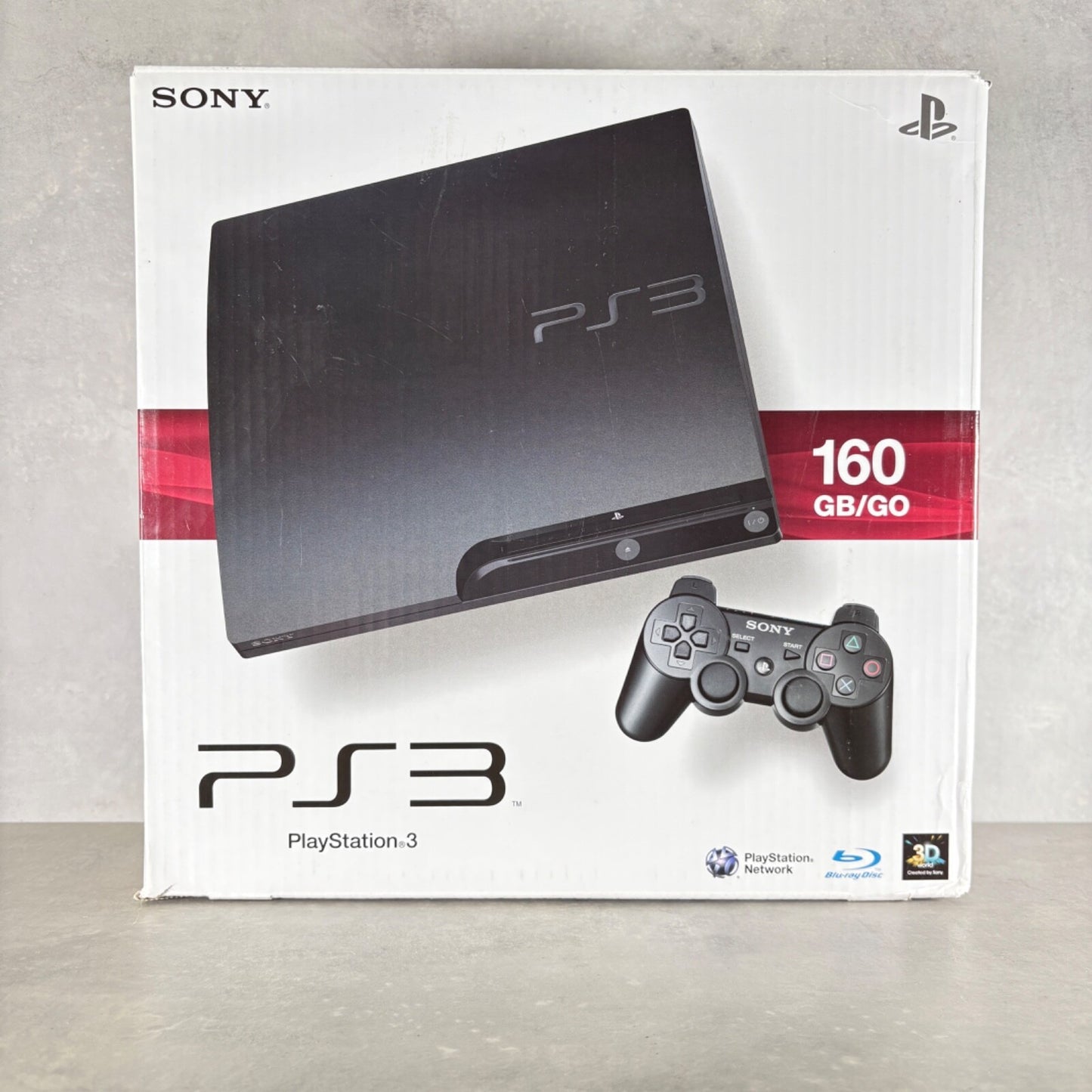 PLAYSTATION 3 SLIM PS3 CONSOLE 160GB Completa Di Tutto + Controller