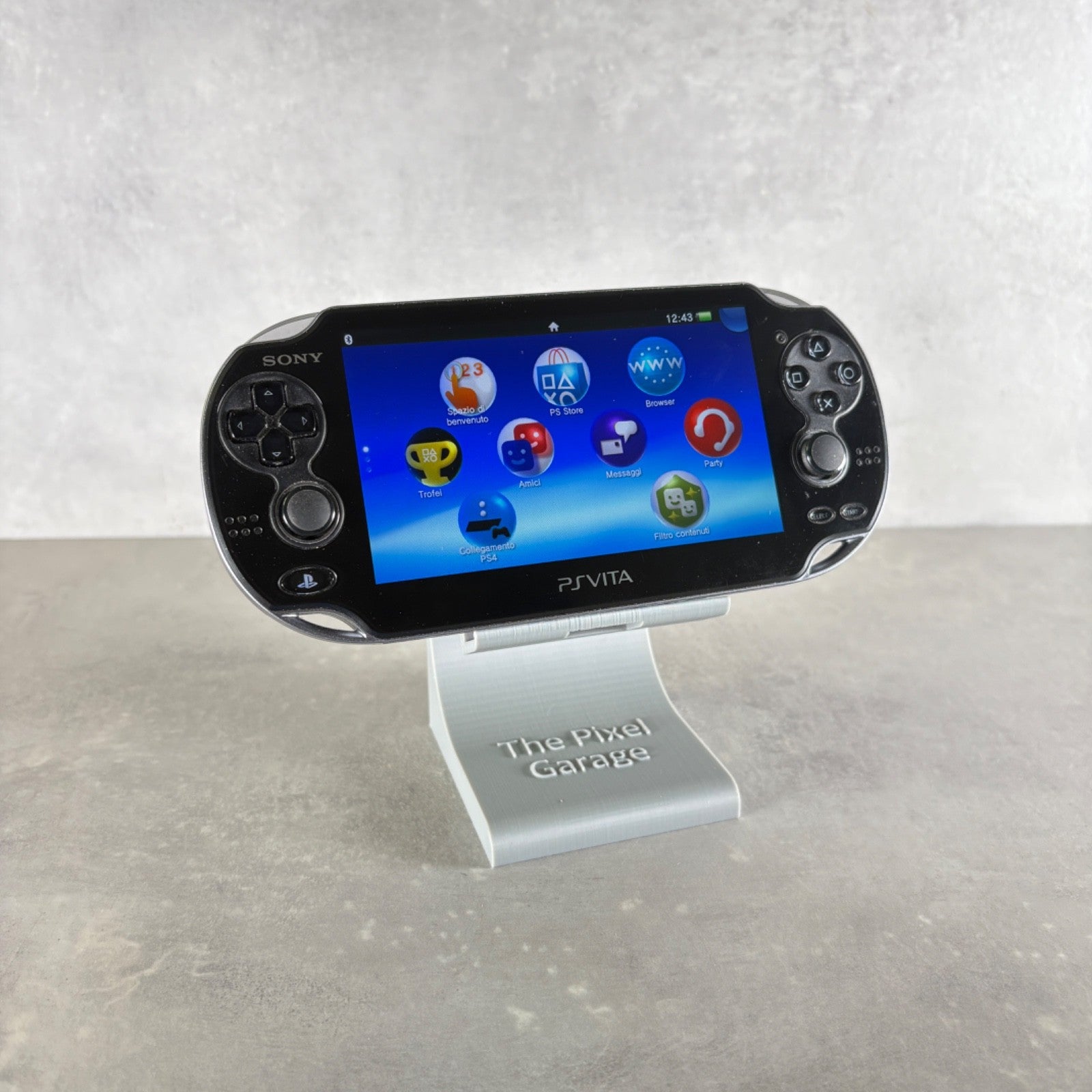 Sony PS VITA OLED PCH-1004 Nero CONSOLE Completa Di Tutto + Caricatore