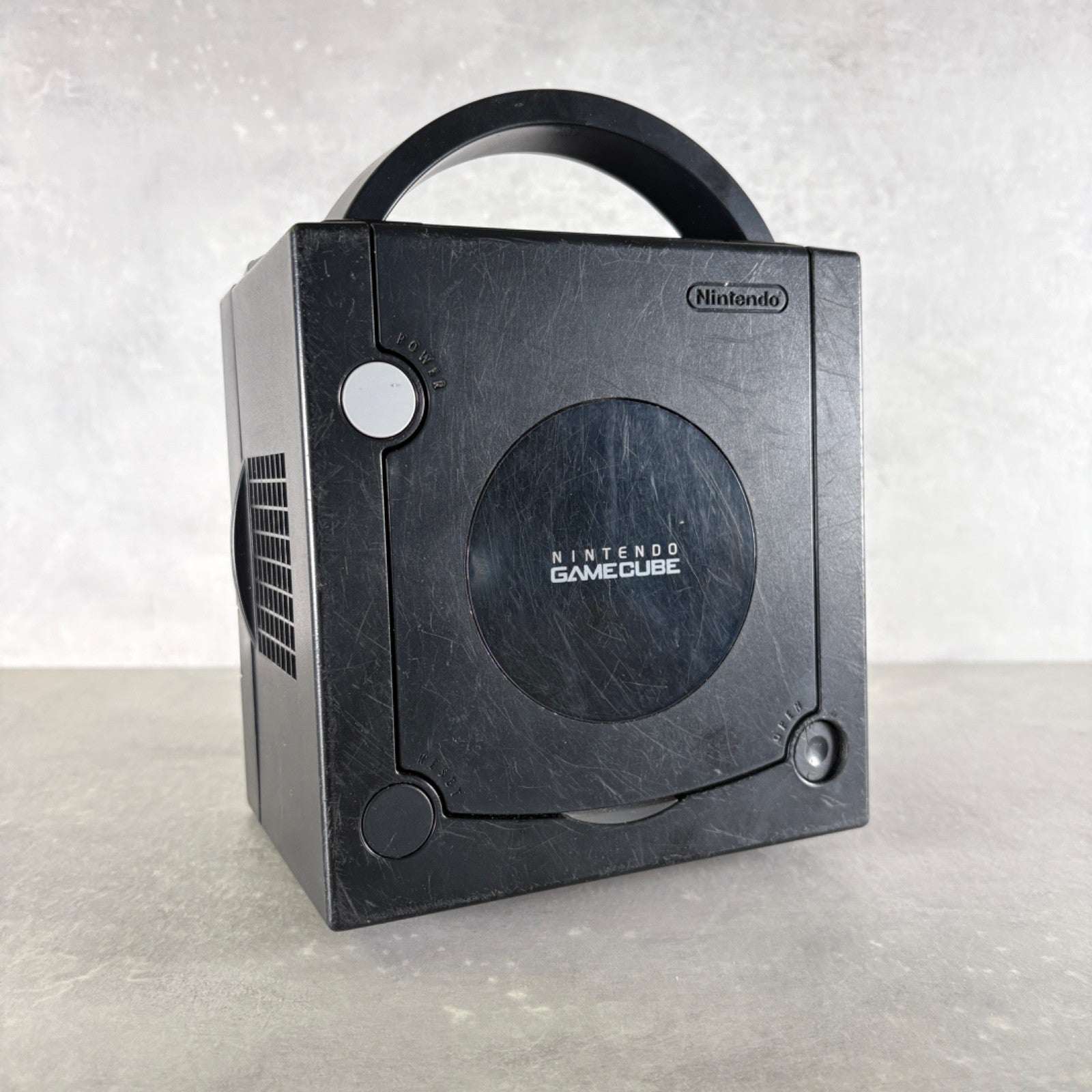 NINTENDO GAMECUBE CONSOLE Nero Con CONTROLLER + CAVI