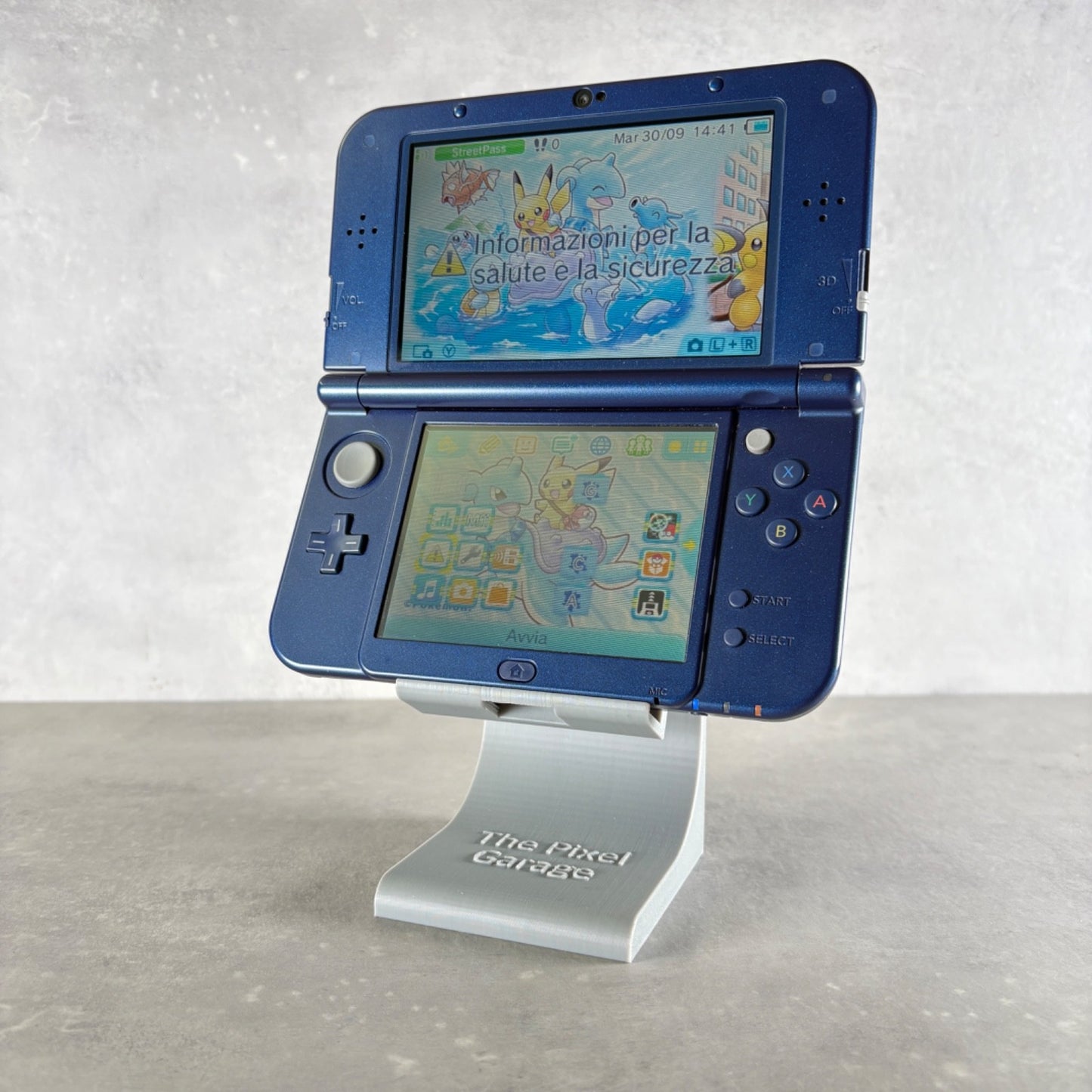 NEW NINTENDO 3DS XL CONSOLE Blu PERSONALIZZABILE Con Giochi POKÉMON + Caricatore