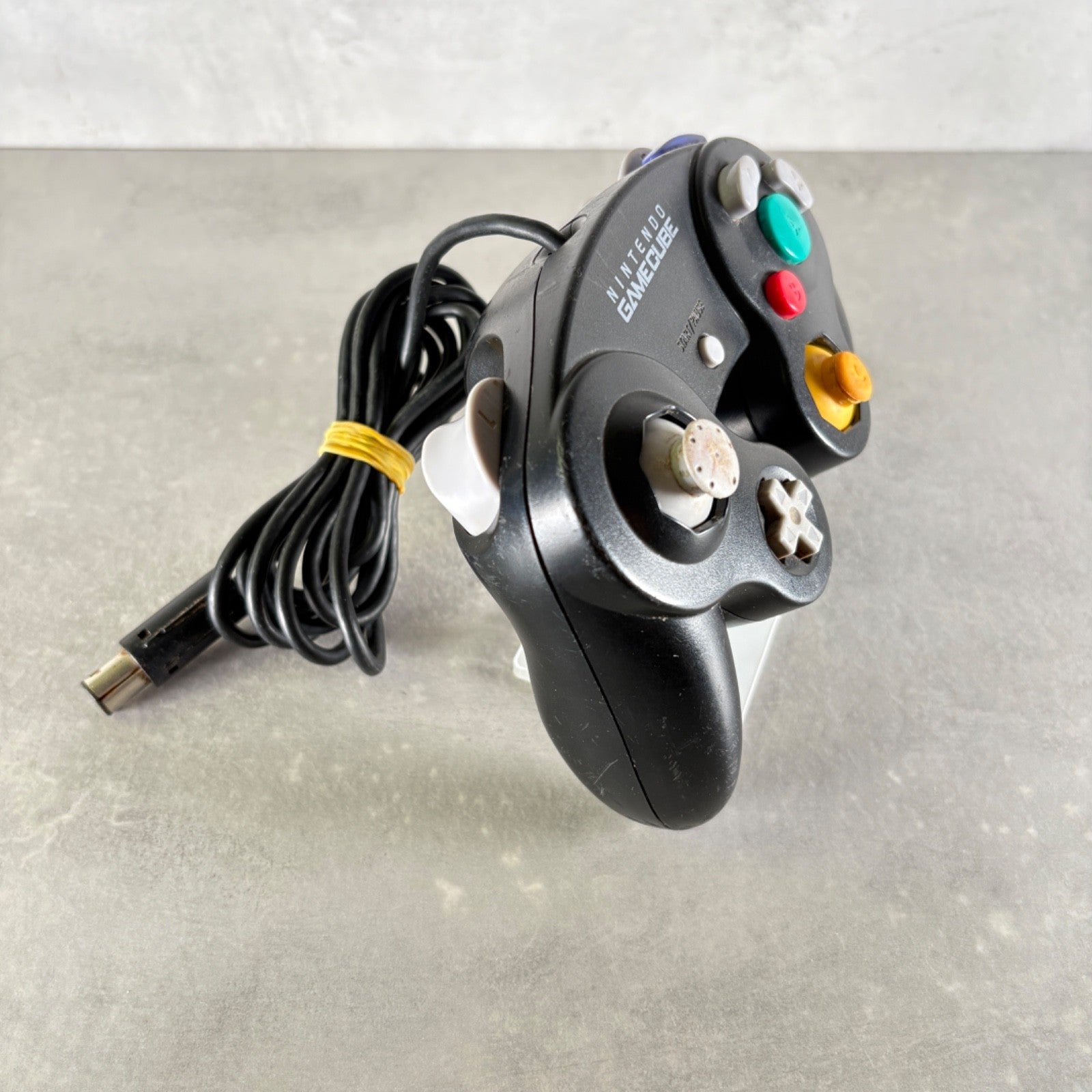 NINTENDO GAMECUBE CONSOLE Nero Con CONTROLLER + CAVI
