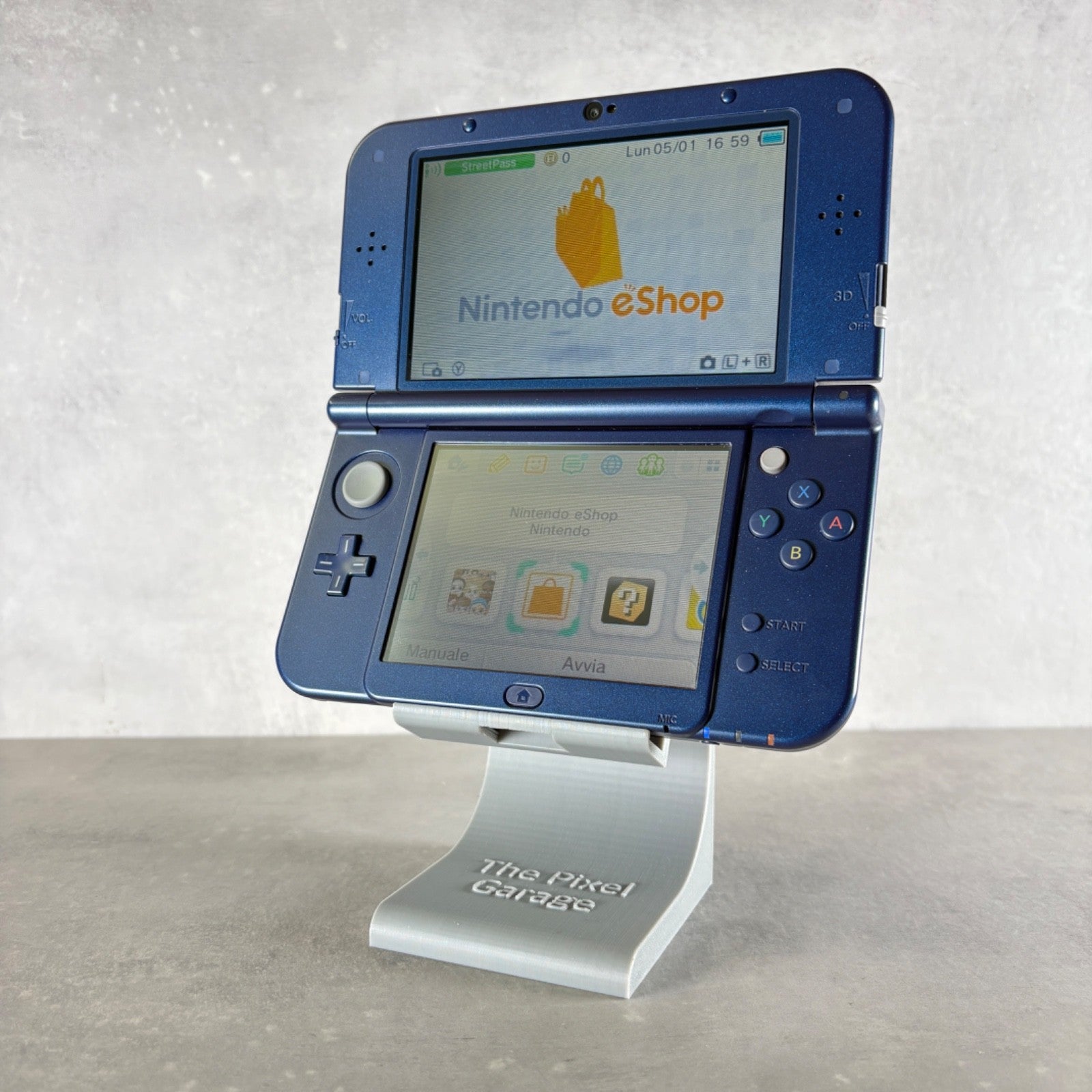 NEW NINTENDO 3DS XL CONSOLE Blu + Caricatore
