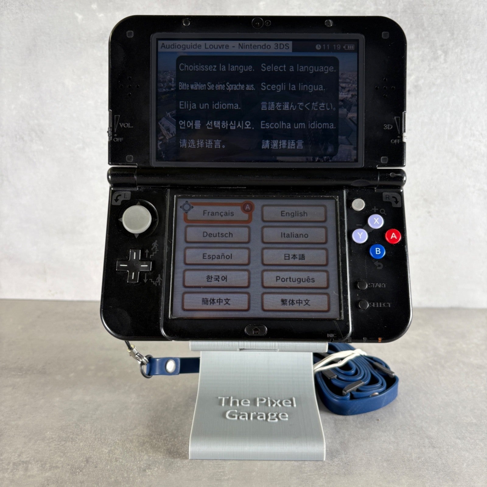 NEW NINTENDO 3DS XL LOUVRE MUSEUM EDITION Audioguida Solo CONSOLE Blu