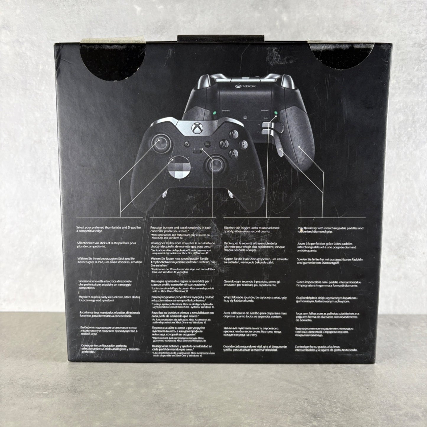 Microsoft XBOX ELITE CONTROLLER Nero SERIE 1 Wireless Pad One Originale COMPLETO
