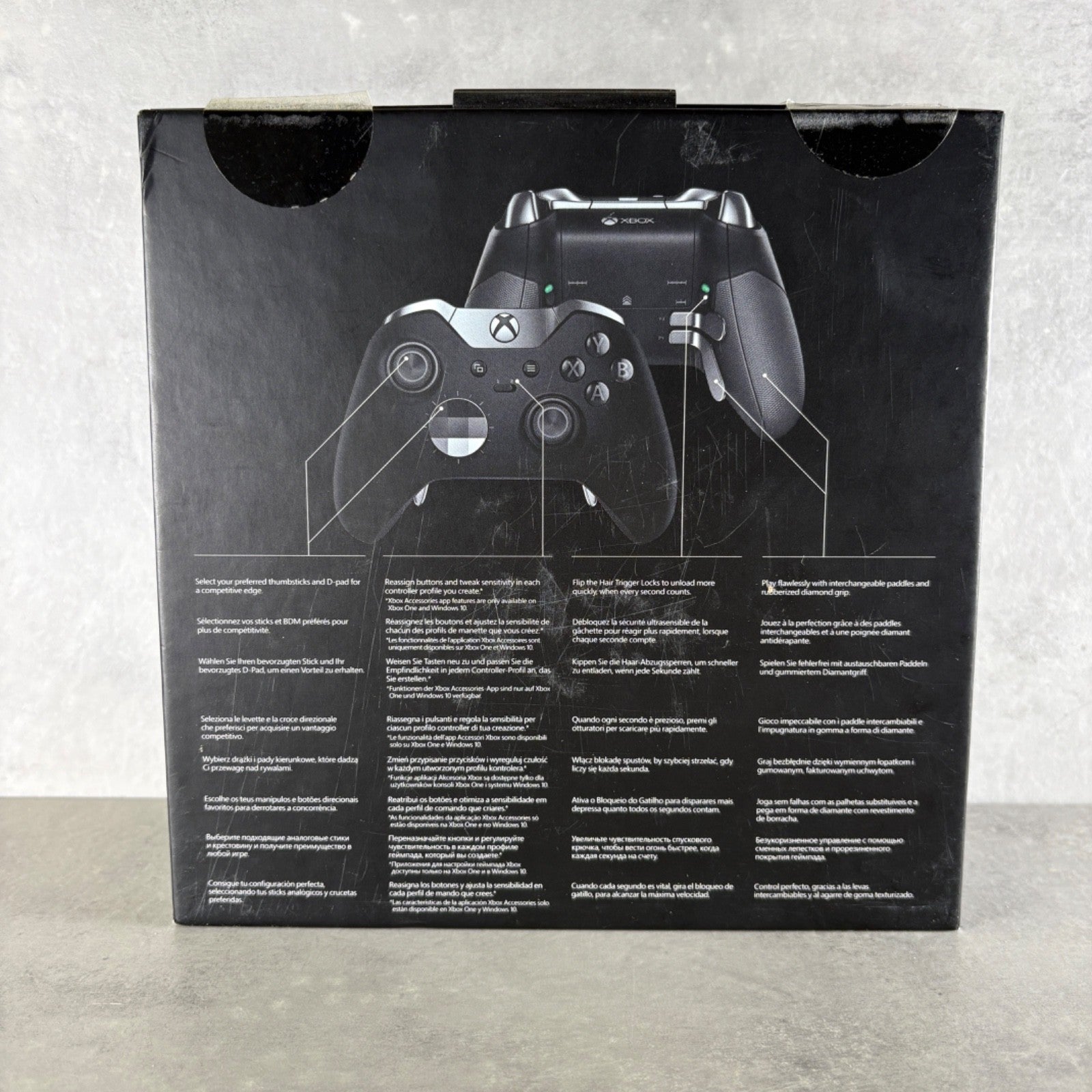 Microsoft XBOX ELITE CONTROLLER Nero SERIE 1 Wireless Pad One Originale COMPLETO