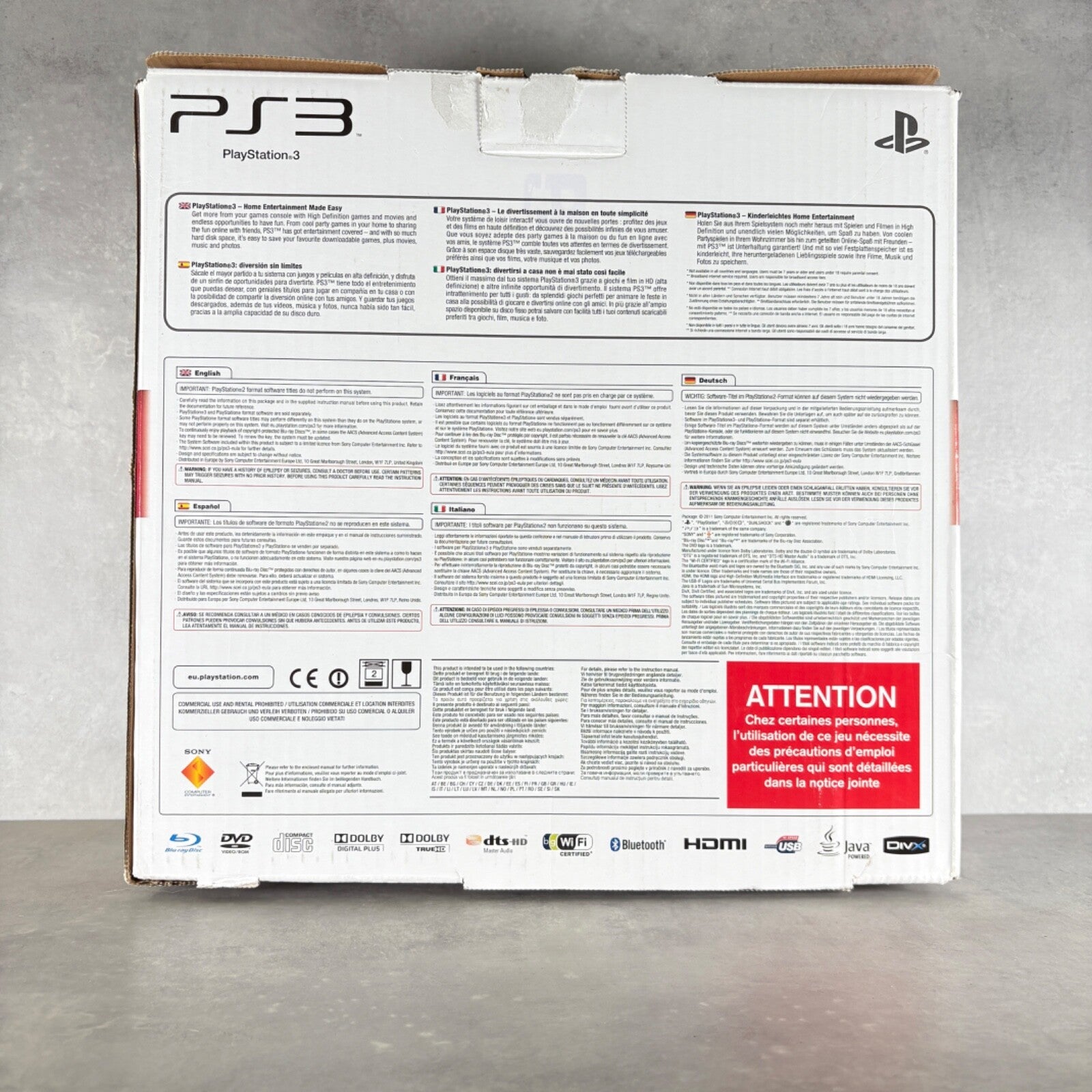 PLAYSTATION 3 SLIM PS3 CONSOLE 160GB Completa Di Tutto + Controller