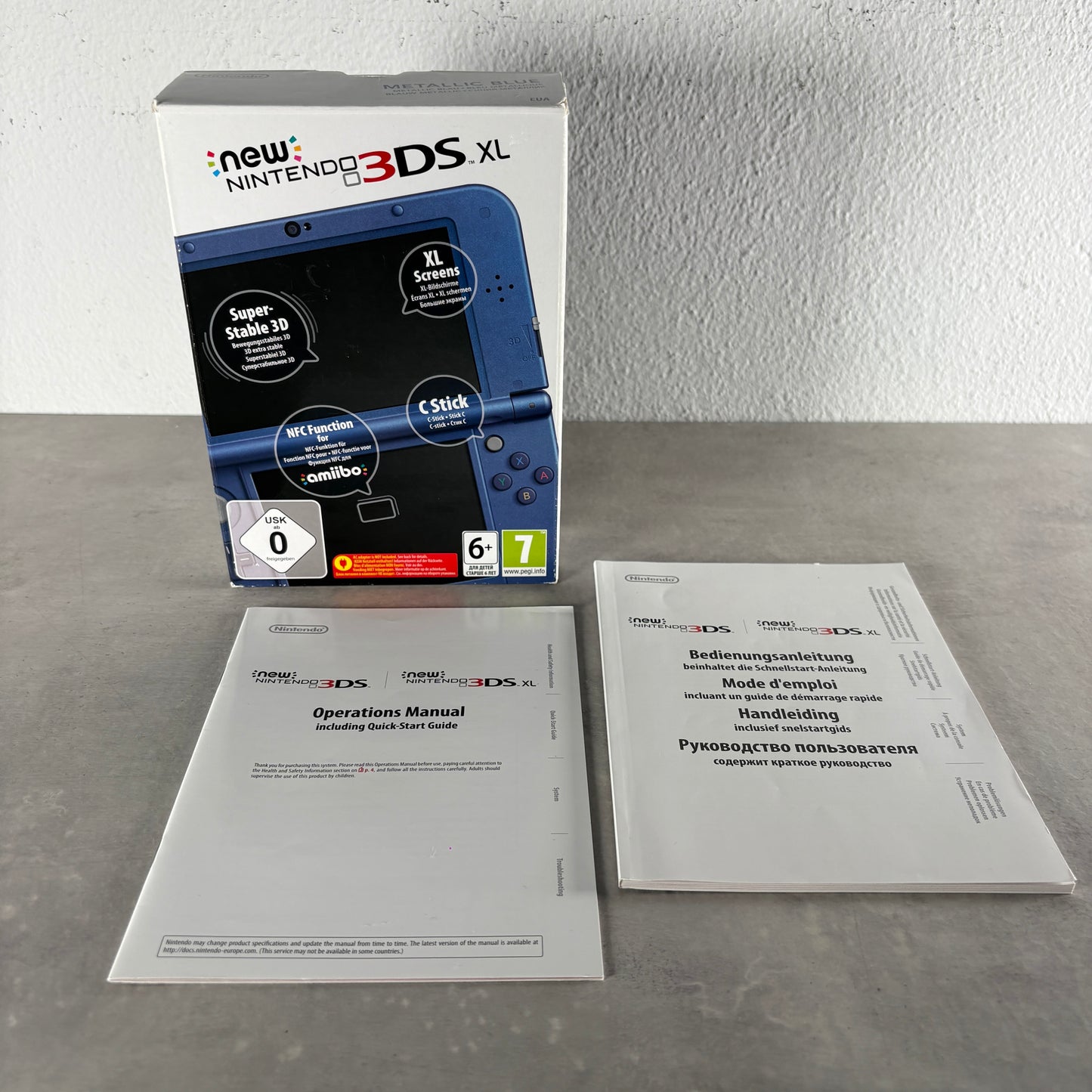New Nintendo 3ds xl blu Completo + Scatola e Caricatore