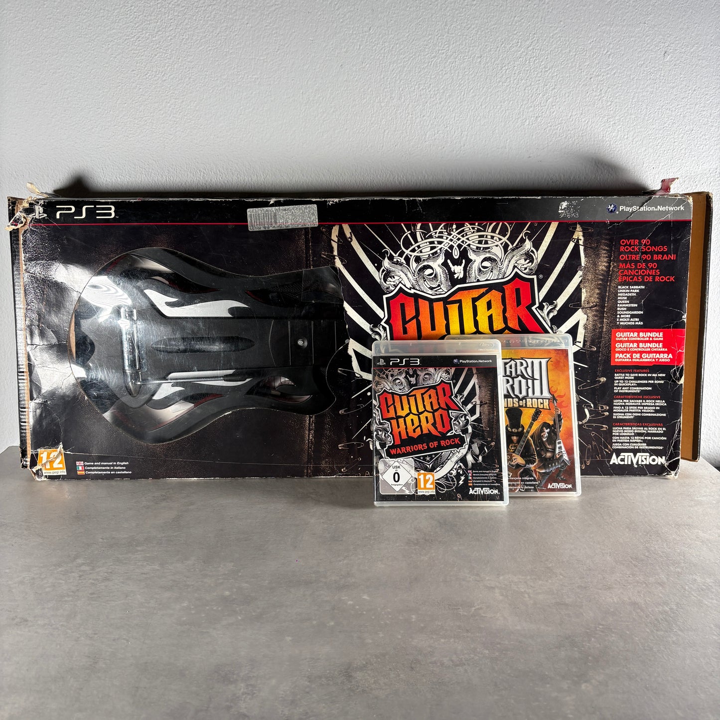 Guitar Hero Warriors of Rock PS3 Playstation 3 con Chitarra e Dongle