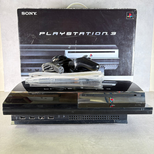 Sony PlayStation 3 FAT Retrocompatibile – Nera – Con Scatola, Cavi, Controller e Manuali Originali