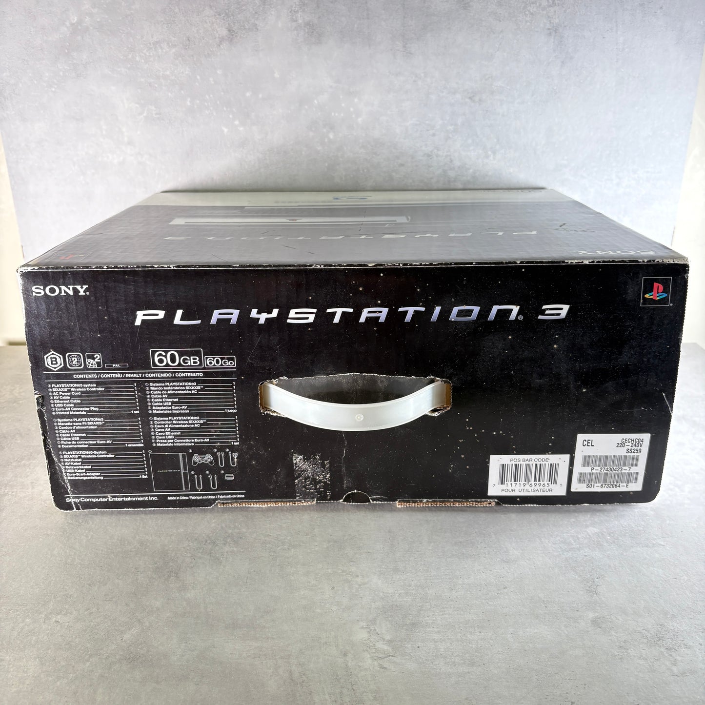Sony PlayStation 3 FAT Retrocompatibile – Nera – Con Scatola, Cavi, Controller e Manuali Originali