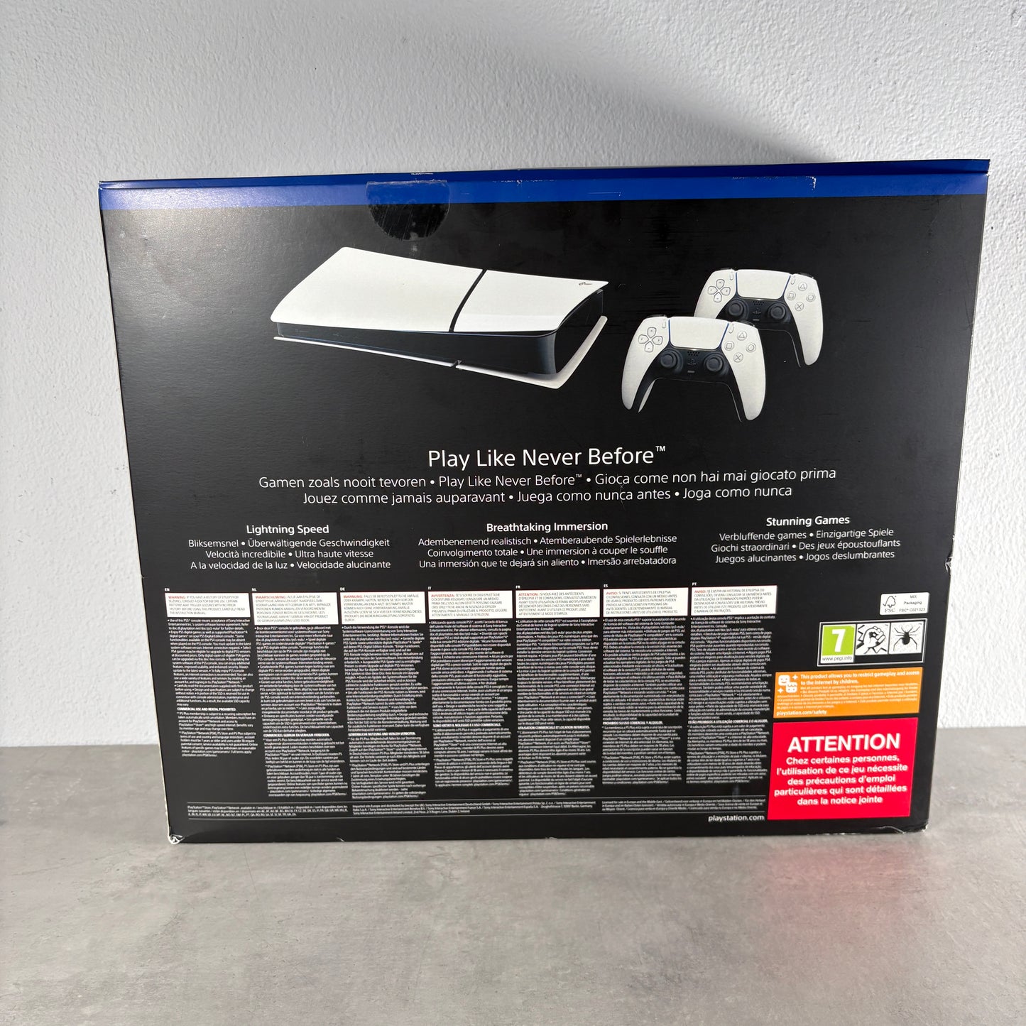 PLAYSTATION 5 CONSOLE DIGITAL Edition SLIM 825 GB PS5 + Controller e 10 GIOCHI